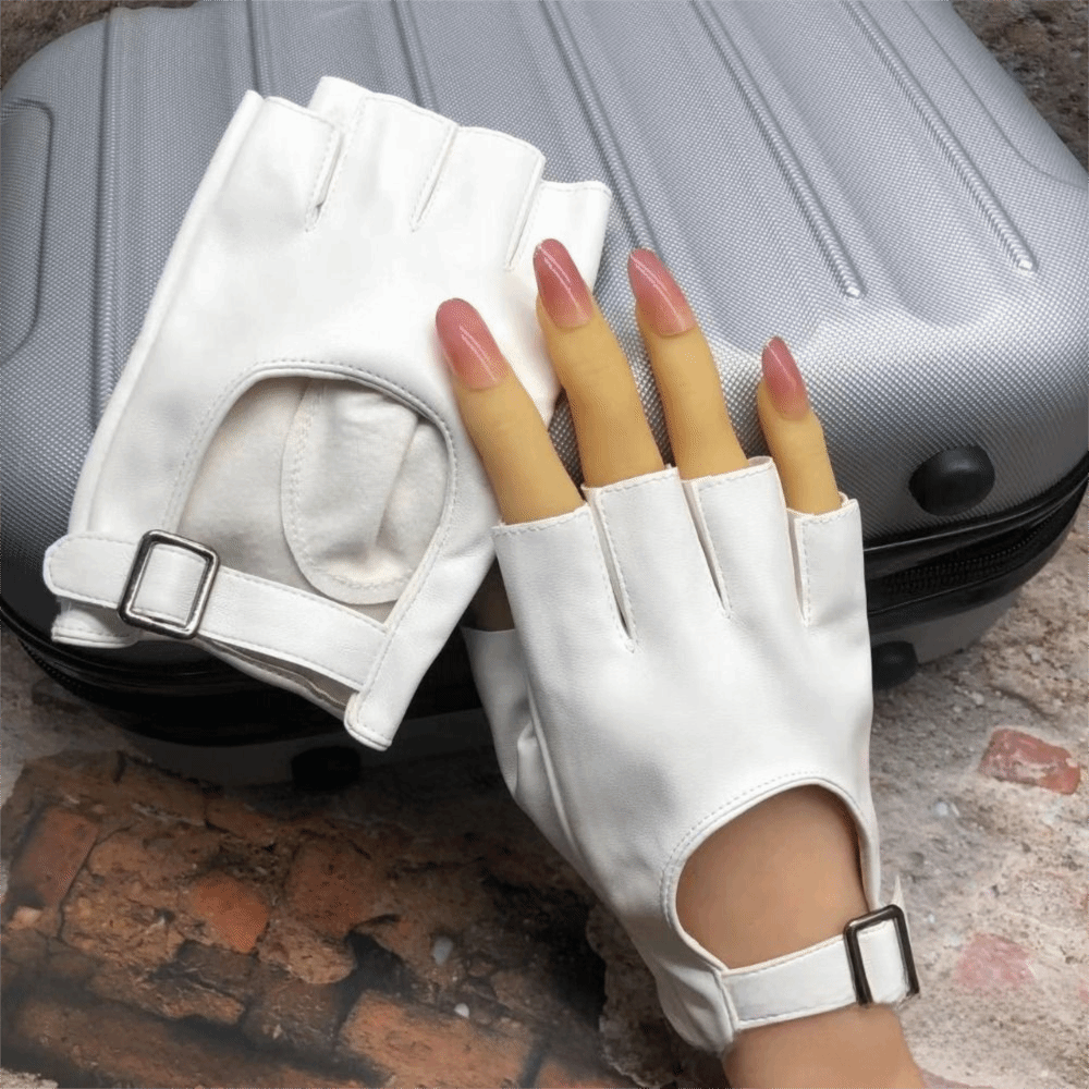 Driving Gloves Leather - New Fashion Waterproof Fingerless Gloves Short