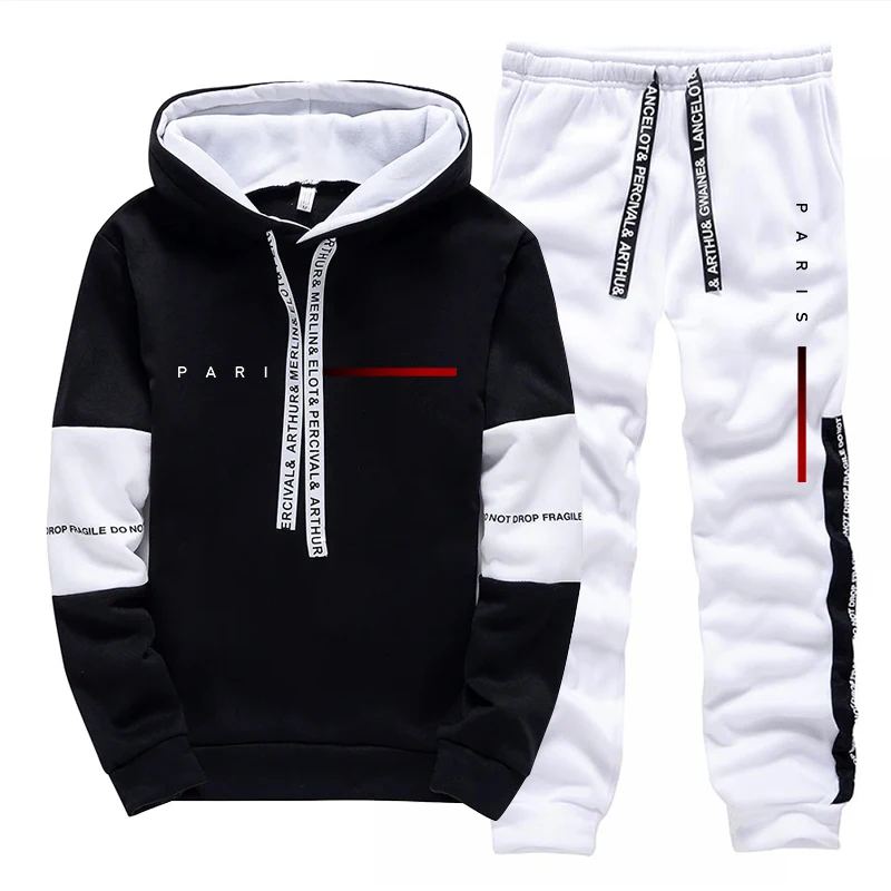 Streetwear Hoodie - Paris Fashion Hoodie Streetwear Men's Set