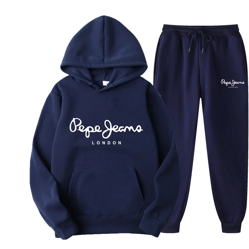 Streetwear Hoodie - Men Women Printed Hoodie Tracksuit Two