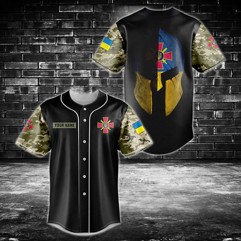 Men'S Fashion Names - Custom Name Ukraine Shield Graphic Button