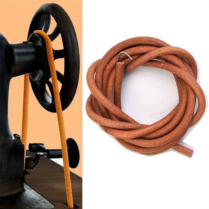 Leather Belt Braided - Durable brown cowhide pedal sewing machine