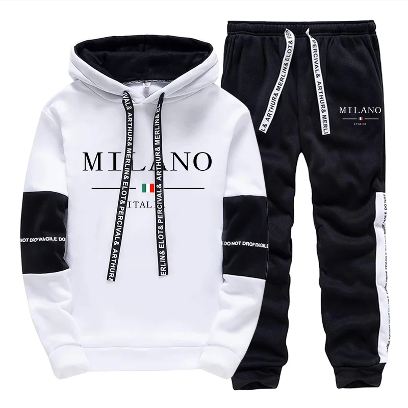 Men'S Fashion 2026 - Men's Set/Hoodie/Pants Italy Trendy Hoodie Sportswear