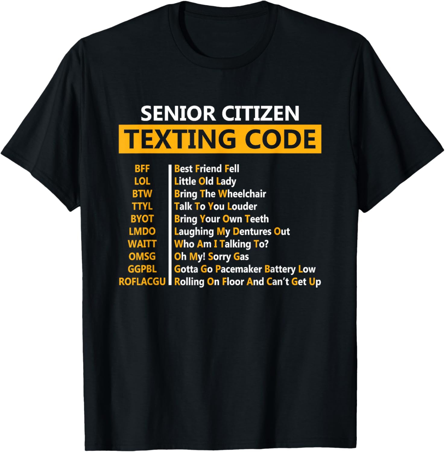 Men'S Fashion For 70 Year Old - Senior Citizen Texting Code Funny Graphic