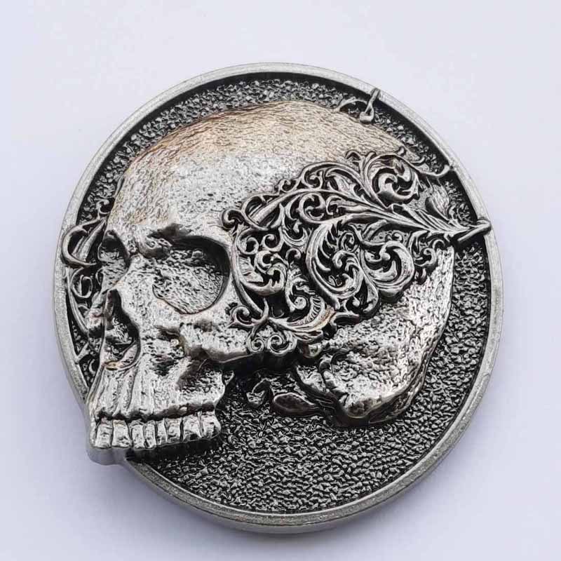 Classic Skull Series Zinc Allo - Leather Belt Braided review and price