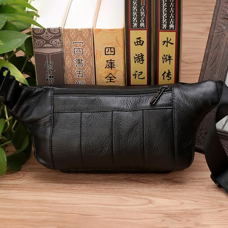 Men Waist Fanny Bags Sling Che - Leather Belt Braided review and price