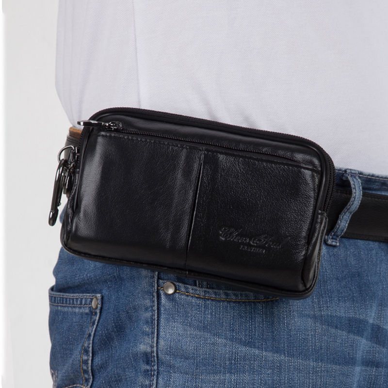 Men Clutch Waist Pack Bag Cell - Leather Belt Braided review and price
