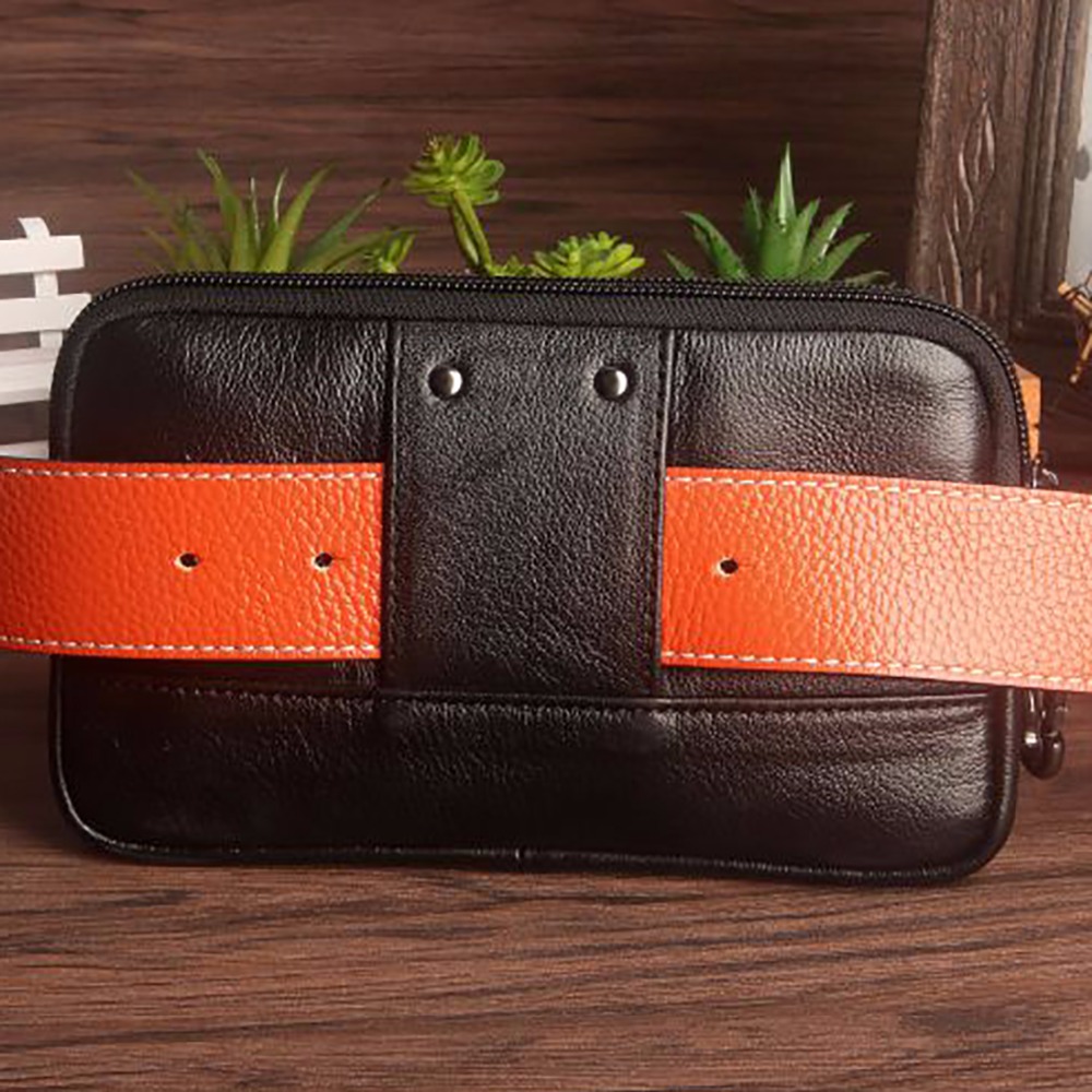 Men Clutch Waist Pack Bag Cell - Leather Belt Braided review and price