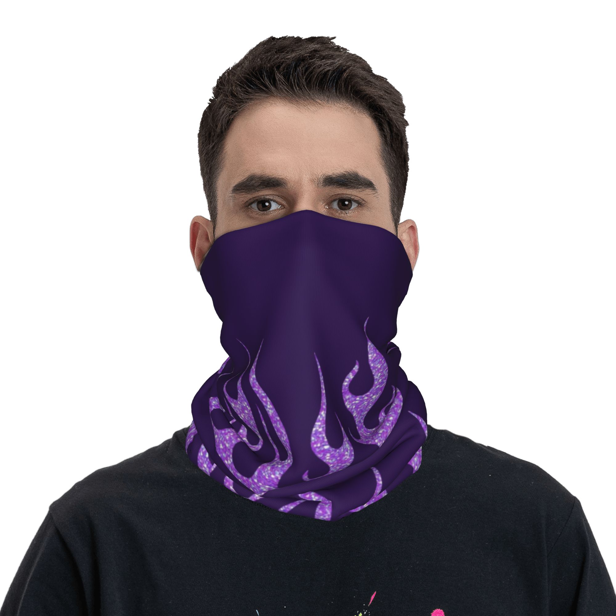 Custom Purple Glitter Flames B - Men'S Fashion Aesthetics review and price