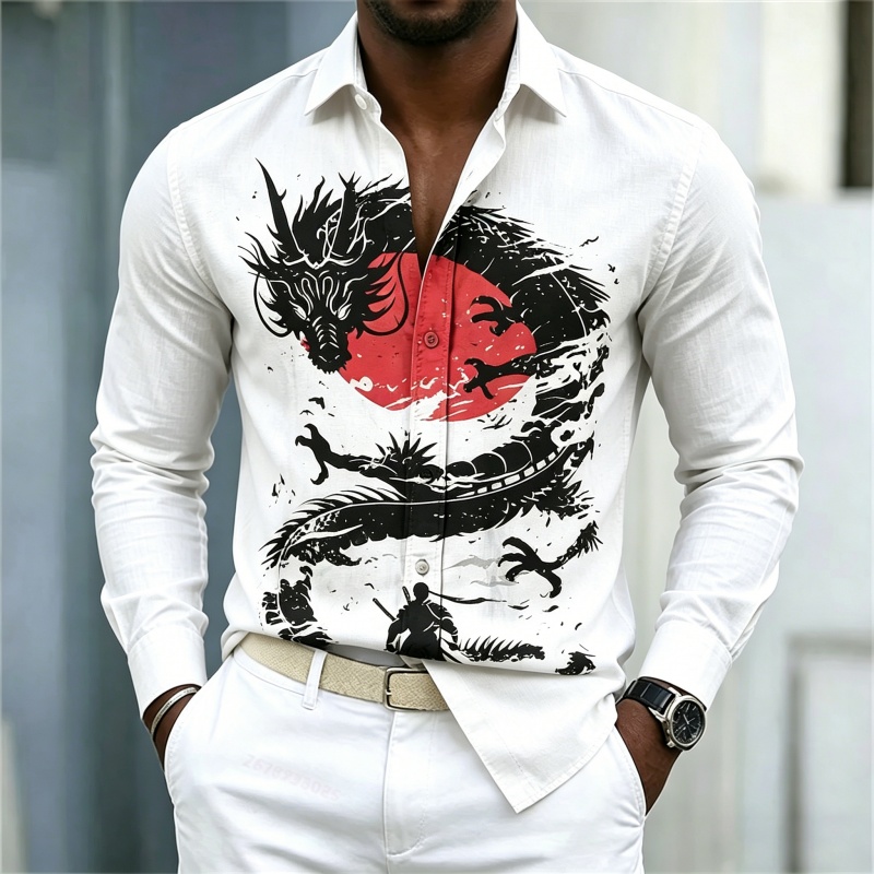 2026 New Men's Shirt White Bla - Men'S Fashion 2026 review and price