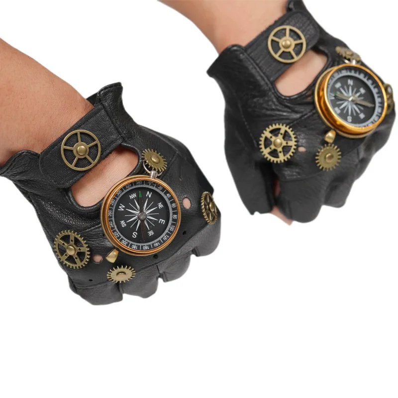 Steampunk PU Leather Fingerles - Men'S Fashion Gloves review and price