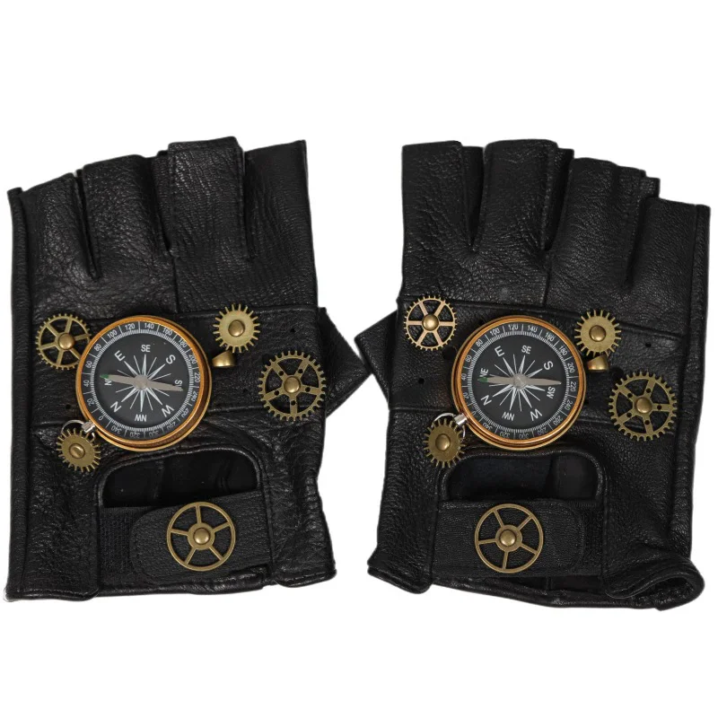 Steampunk PU Leather Fingerles - Men'S Fashion Gloves review and price