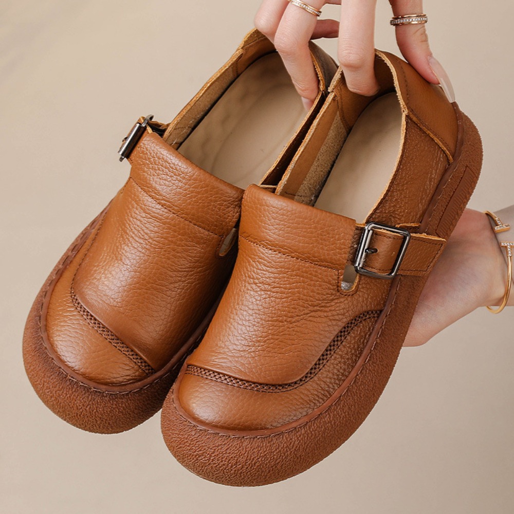 Casual Single Shoes for Women  - Leather Belt Braided review and price