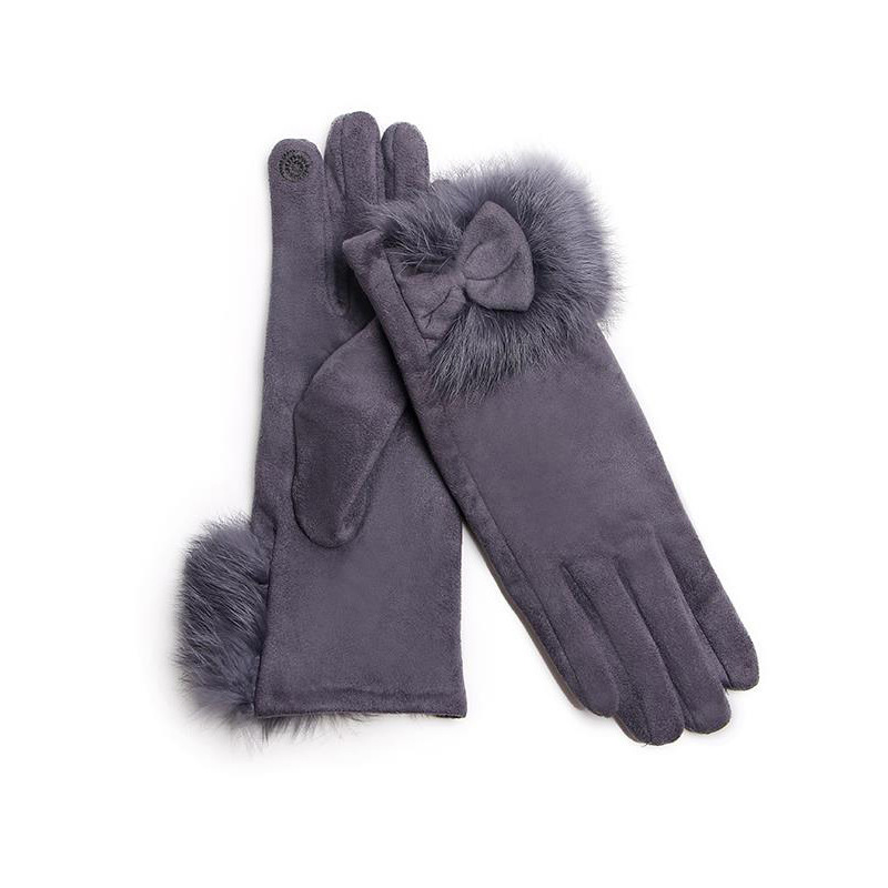 Winter Female Suede Leather Bo - Driving Gloves Leather review and price