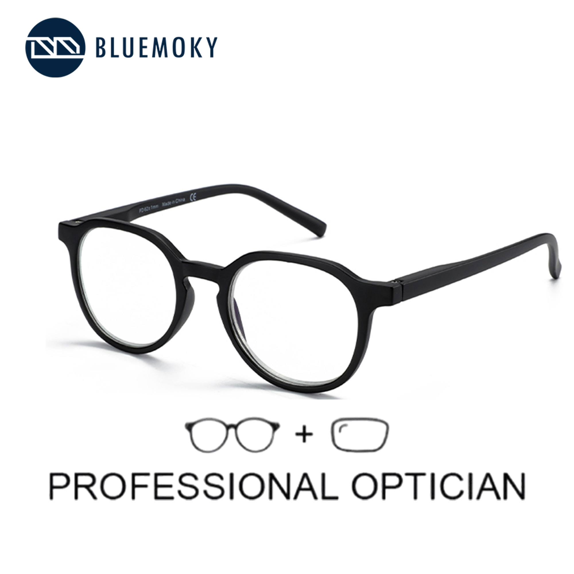 BLUEMOKY Retro Round Prescript - Mens Fashion Reading Glasses review and price
