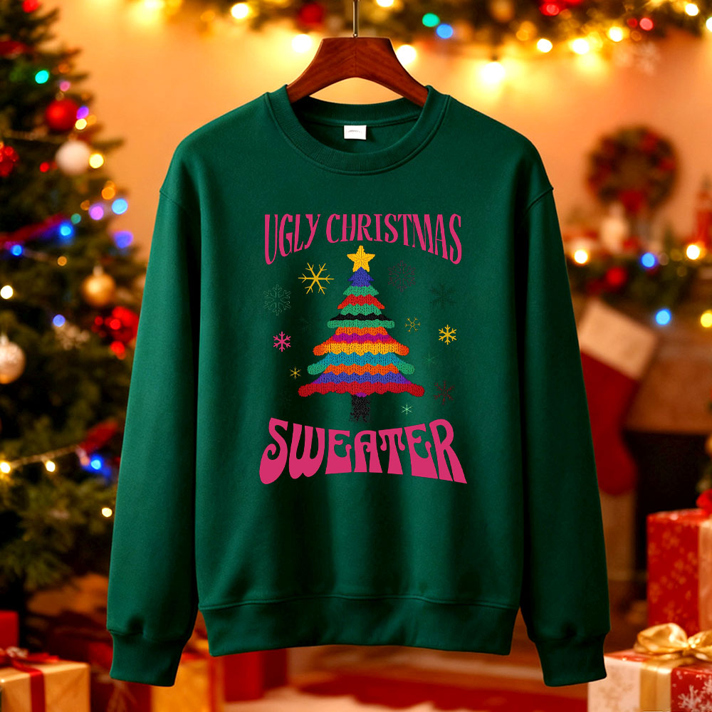 Ugly Christmas Sweater Tree Sw - Men'S Fashion For 70 Year Old review and price