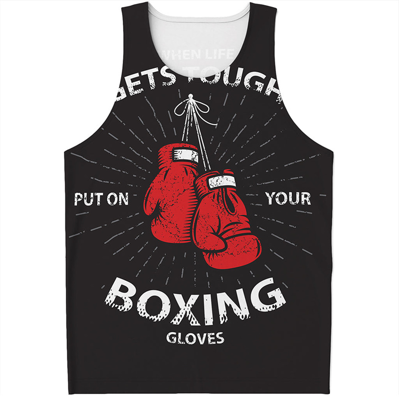 Boxing Gloves 3D Printed Tank  - Men'S Fashion Gloves review and price