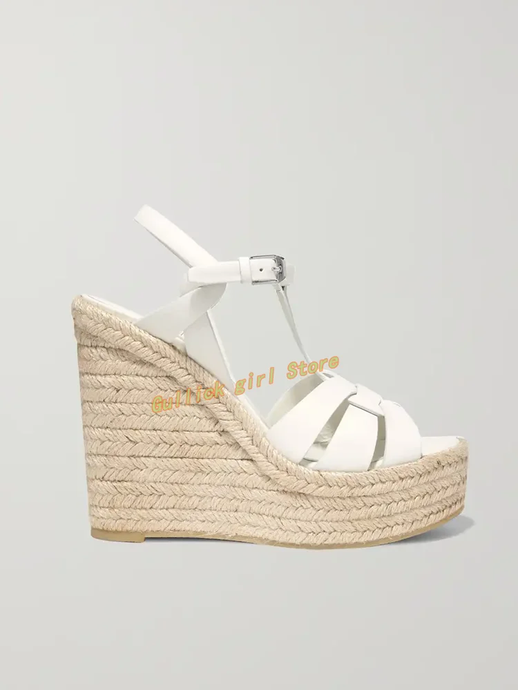 Wedges Platform Braid Sandals  - Leather Belt Braided review and price